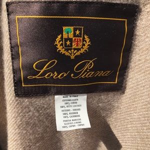 Loro Piana Men’s XL deer leather & cashmere coat